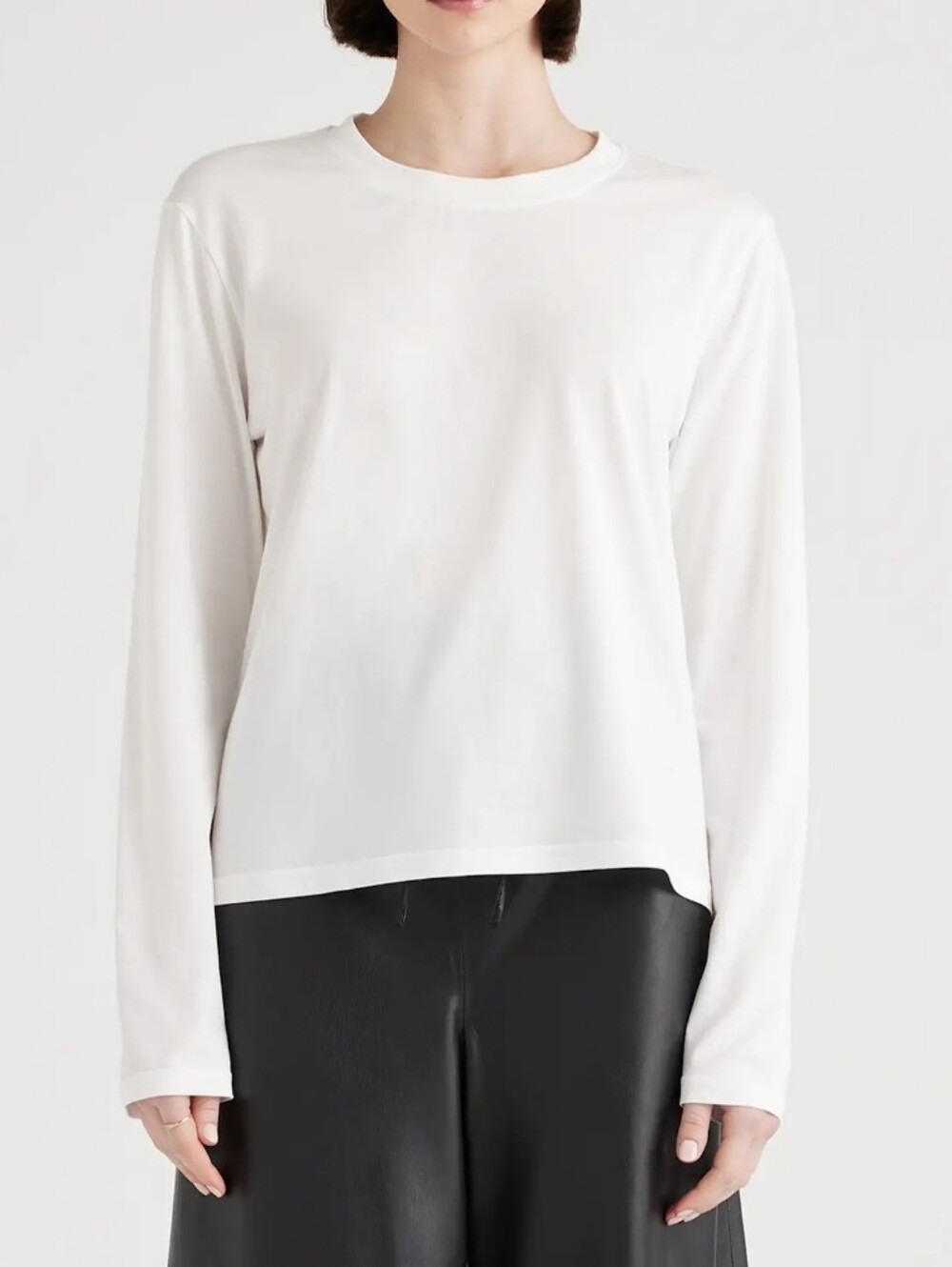 Quince Cotton Modal Relaxed Long Sleeve Tee